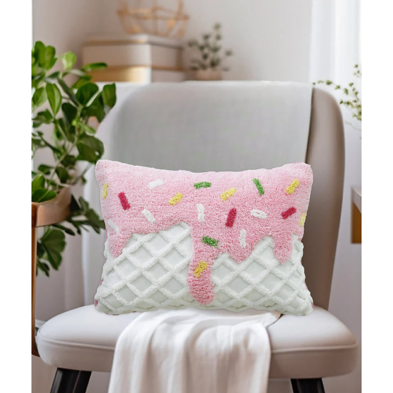 Coussin décoratif touffeté Vibhsa, 14 po x 20 po