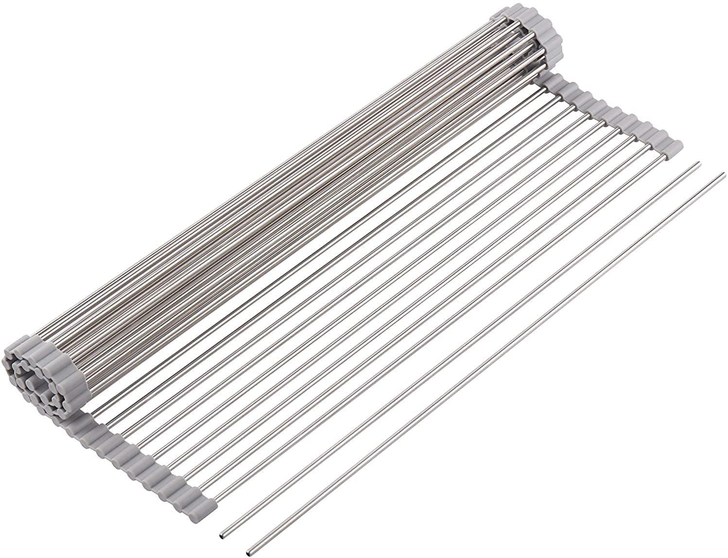 SR SUN RISE Stainless Steel Over The Sink Roll Up Dish Rack - Wayfair ...