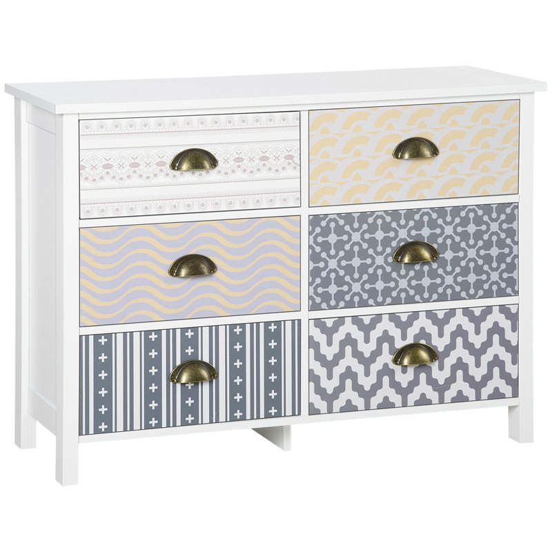 Gudrin 83.2cm W 6 - Drawer Chest of Drawers