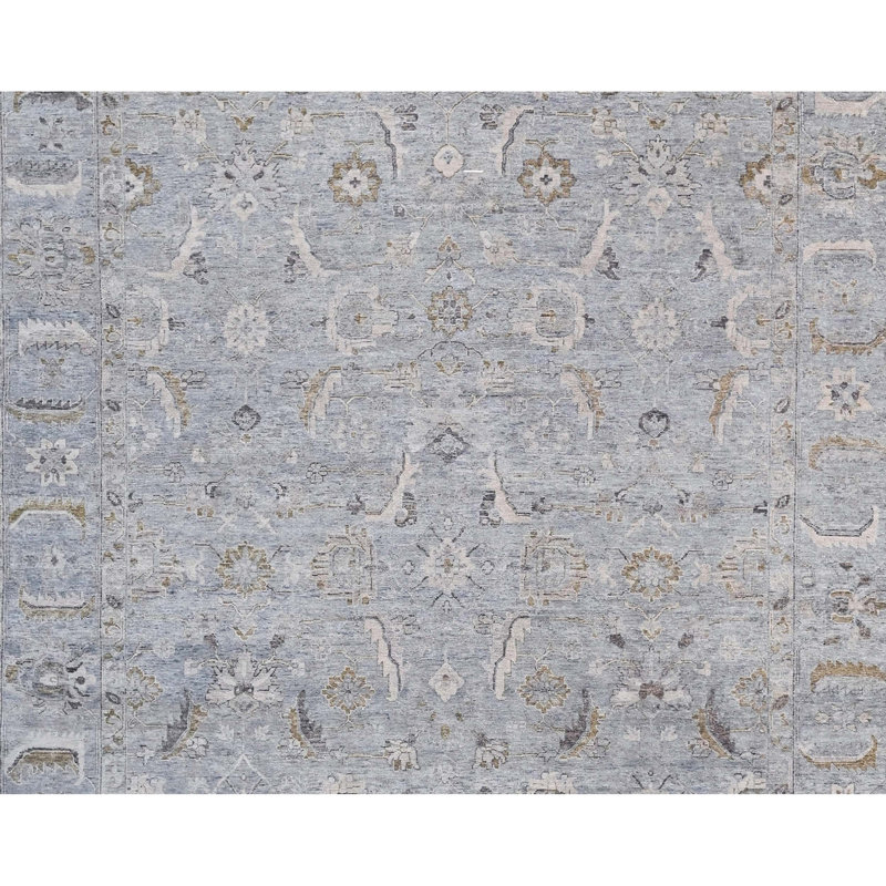Hand Knotted Wool Indoor Rug, Rectangle 6' x 9'