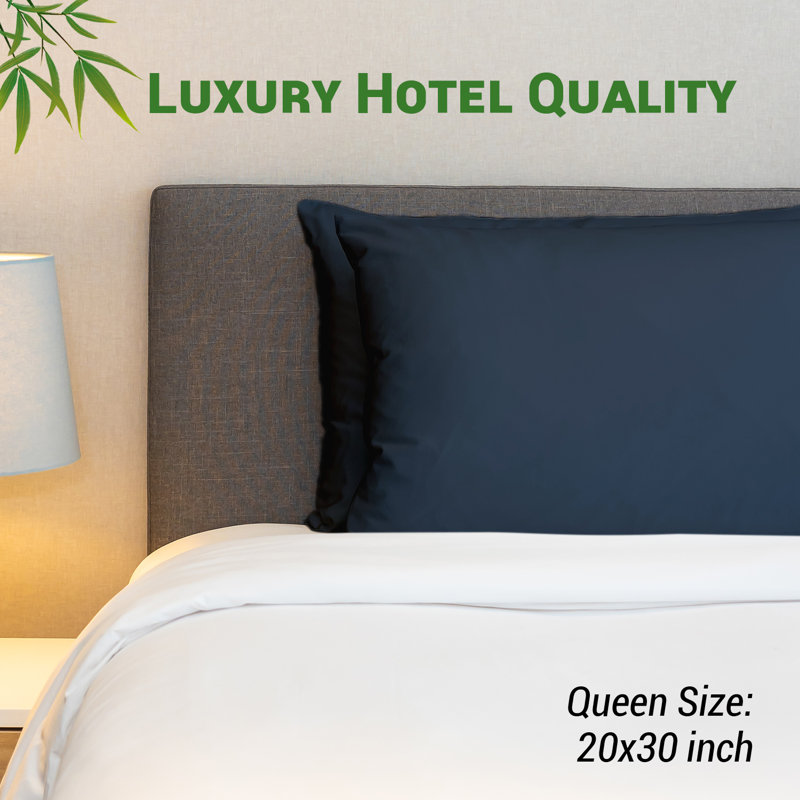 Protège-oreiller imperméable GOGREEN avec fermeture à glissière de taille standard, rayonne de refroidissement en bambou, housse de coussin, housse de protection contre les acariens et les allergènes (2 paquets, blanc)