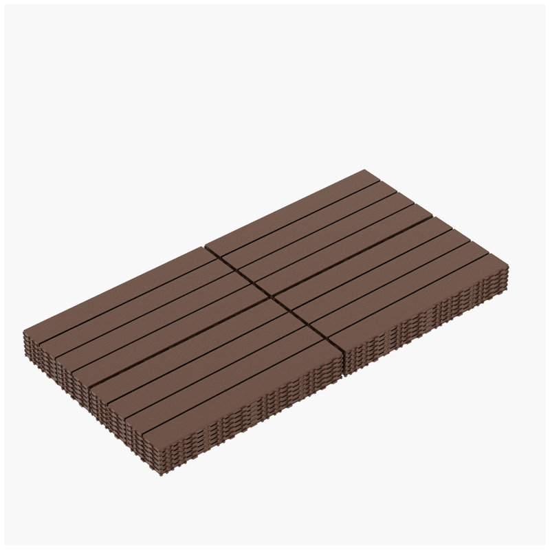 Carreaux de terrasse de patio de 2 pi, carreaux de terrasse à emboîtement de module de bricolage, carreaux de cour faciles et rapides à installer pour le porche au bord de la piscine, extérieur et balcon intérieur, 24 pièces
