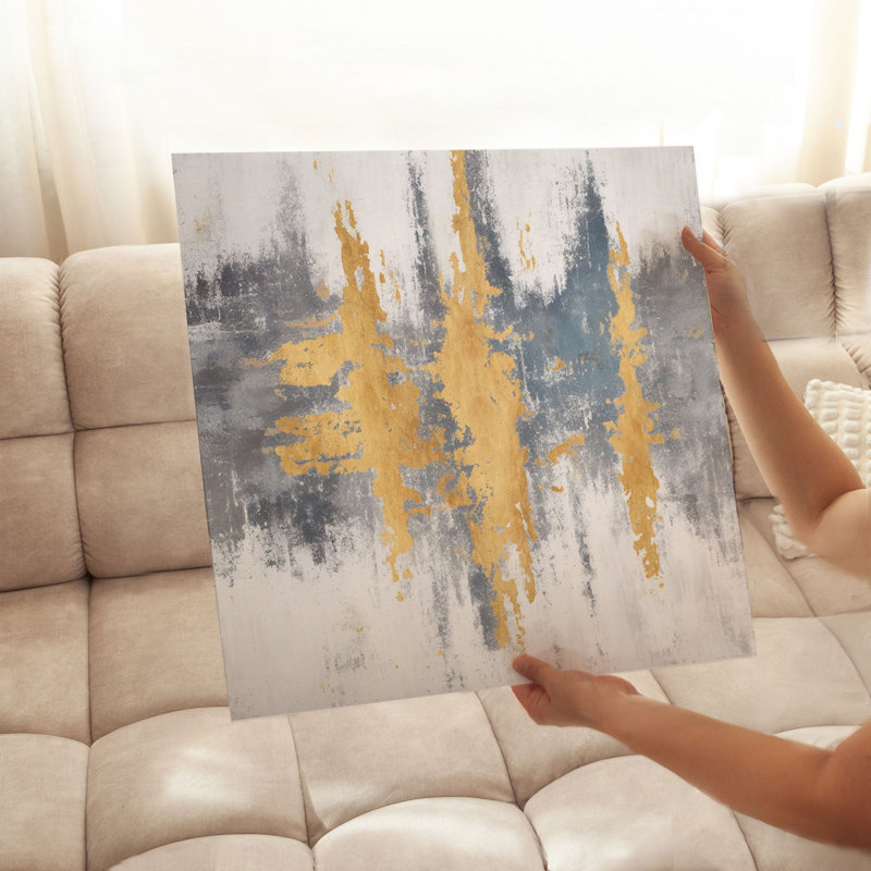 Impression d'art abstrait sans cadre, H 28 po x l 28 po
