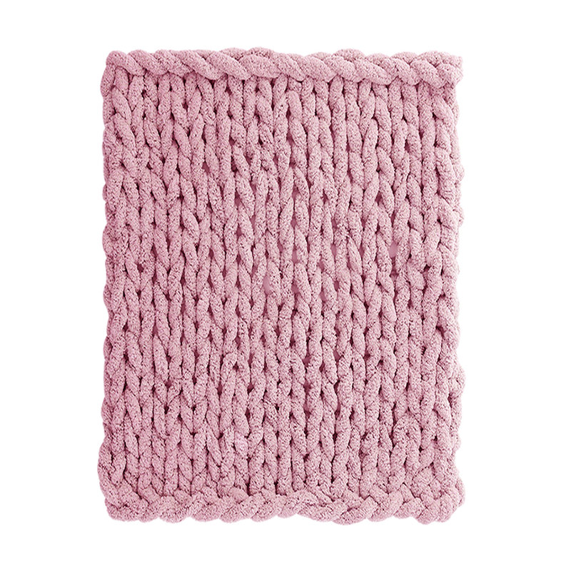 Alidiya Knitted Throw Blanket, Pink, W100 x L150cm