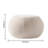 18.8" Wide Round Upholstered Pouf Ottoman