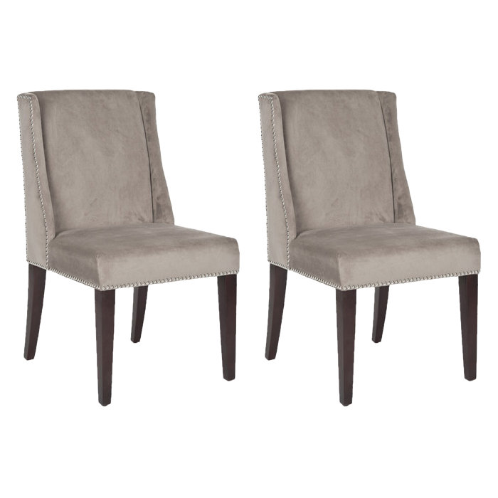 Humphry 55.88Cm Wide Linen Side Chair, Mushroom Taupe Velvet