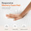 Surmatelas en mousse à mémoire de forme de 4 po avec housse Alwyn Home, base antidérapante, amovible et lavable-1687896054