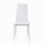 Ensemble de chaises de salle à manger de style moderne avec finition en métal blanc et 2 pièces