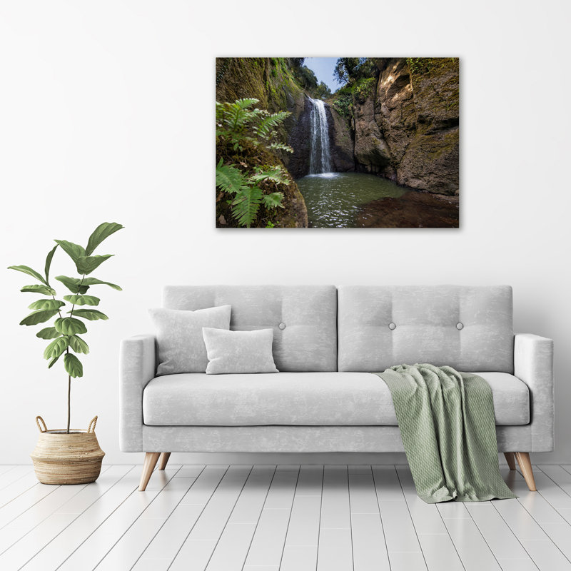 Waterfall In Sardinia - Wrapped Canvas Print