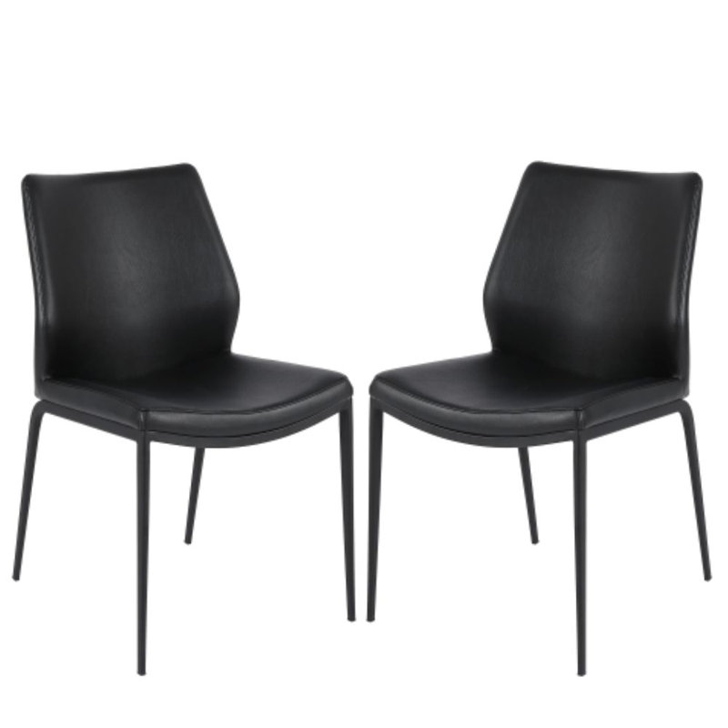 Chaise d'appoint rembourrée Gilreath, Noir