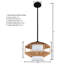 Luminaire suspendu en rotin 2 en 1 tissé à la main, lustre tambour organique moderne, fixation semi-encastrée convertible pour décorations bord de mer, boho et scandi