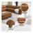 Brighton Top Grain Leather 5 Pieces Modular Sectional