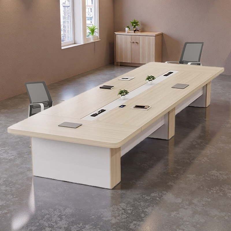 Table de réunion minimaliste et moderne, H 29,52 po x L 110,23 po x l 47,24 po