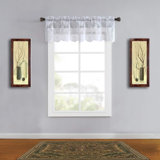 Mohit Floral Lace Kitchen Valance Curtain. 60" Wide by 18" Long in 3 Colors