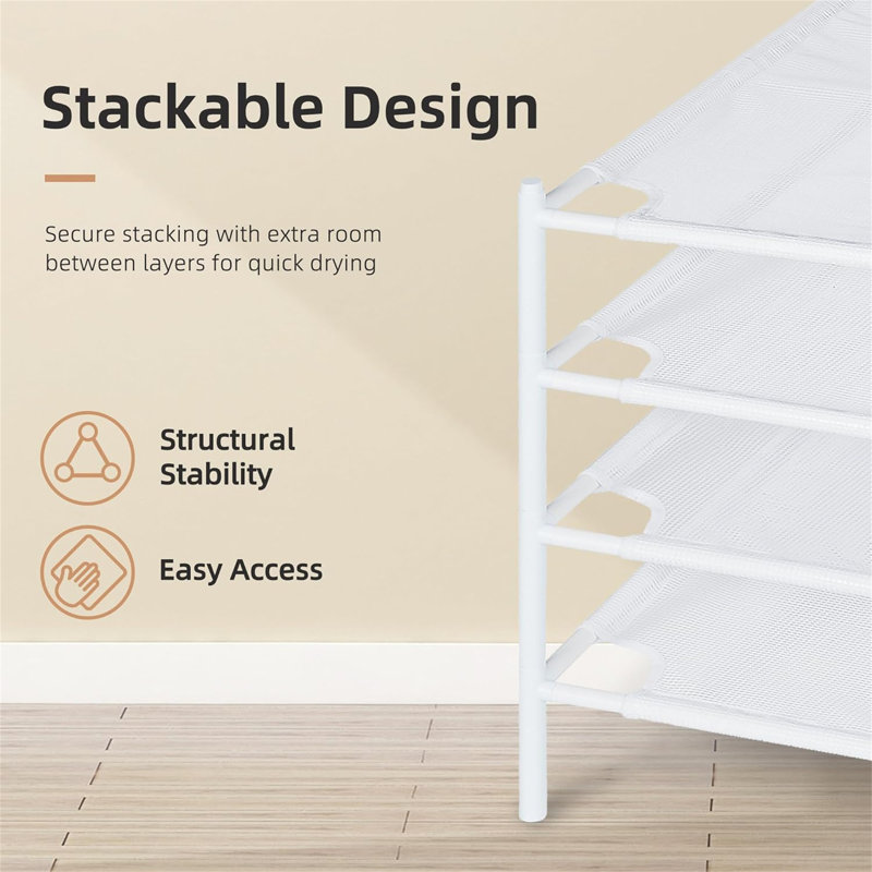 Stackable Sweater Drying Rack - 4-Pack Mesh Flat Drying Racks