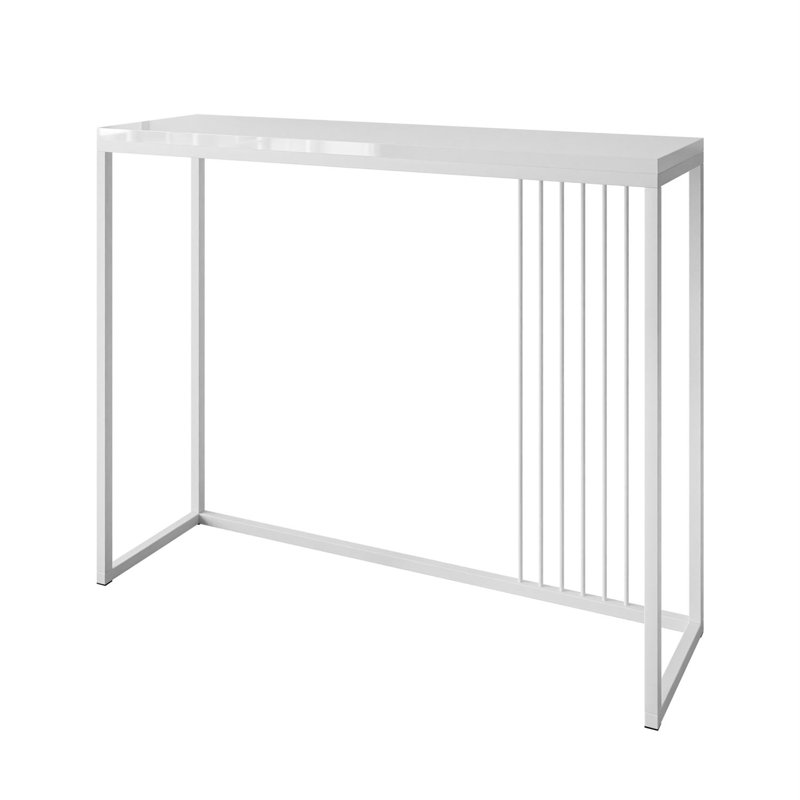 Heston Console Table, White, White, 80cm H x 80cm W x 30cm D