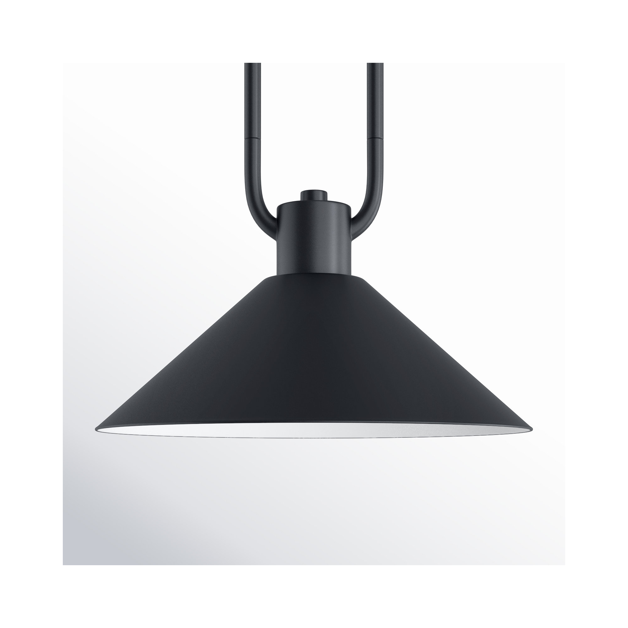 Fayra 1 - Light Industrial Pendant, 10.25" H x 12" W x 12" D, Black