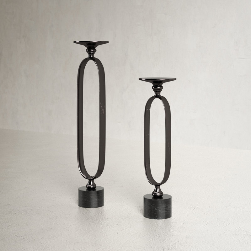 Tabletop Candlestick, Black