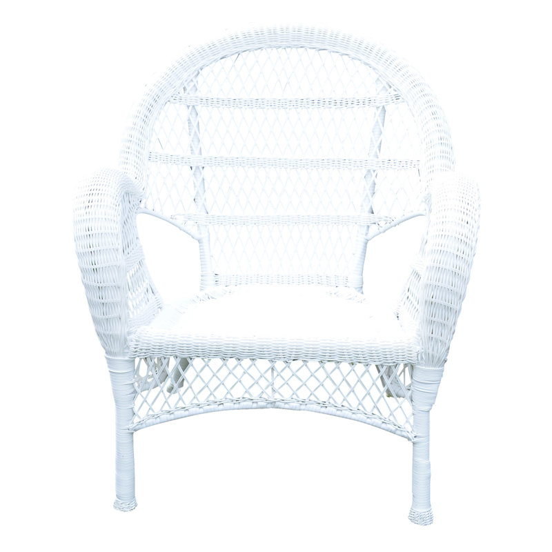 Maghull Wicker Outdoor Lounge Chair, White