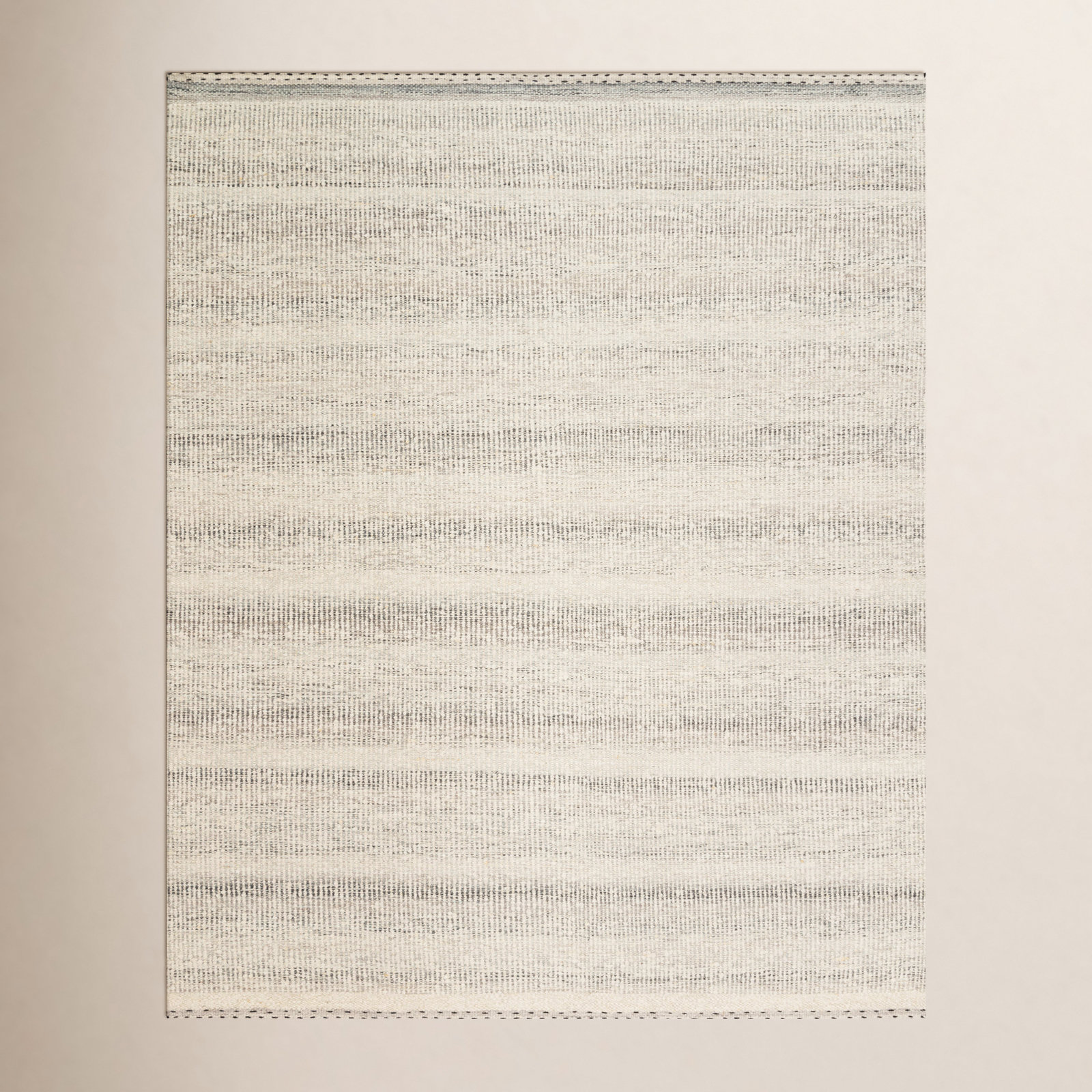Larissa Smoke Hand-Woven Striped Rug, Rectangle 3'6" x 5'6"