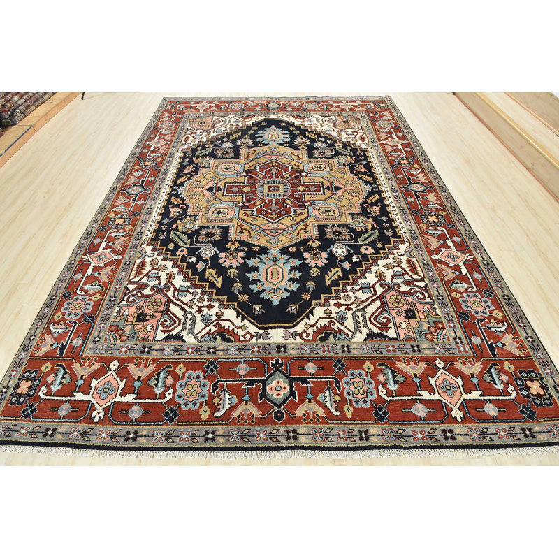 Nellwyn One-of-a-Kind Rectangle 8'10" x 11'9" New Age Rectangle Wool Area Rug