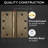 Design House 188458 Door Hinges For Interior Doors 12-pack 4-inch X 4-inch – Rounded 5/8-inch Radius Steel Door Hinge – Satin Nickel – Fits Standard Doors-92166911