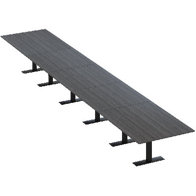 Rectangle Conference Table with Metal T Base