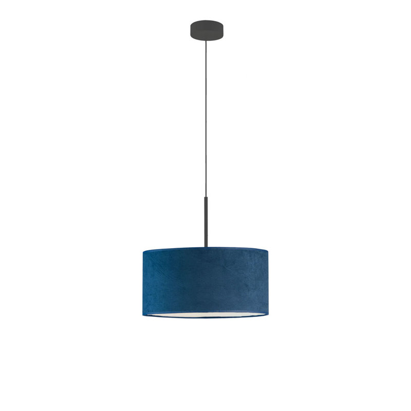 Allita 1 - Light Drum Pendant, Navy Blue, Black