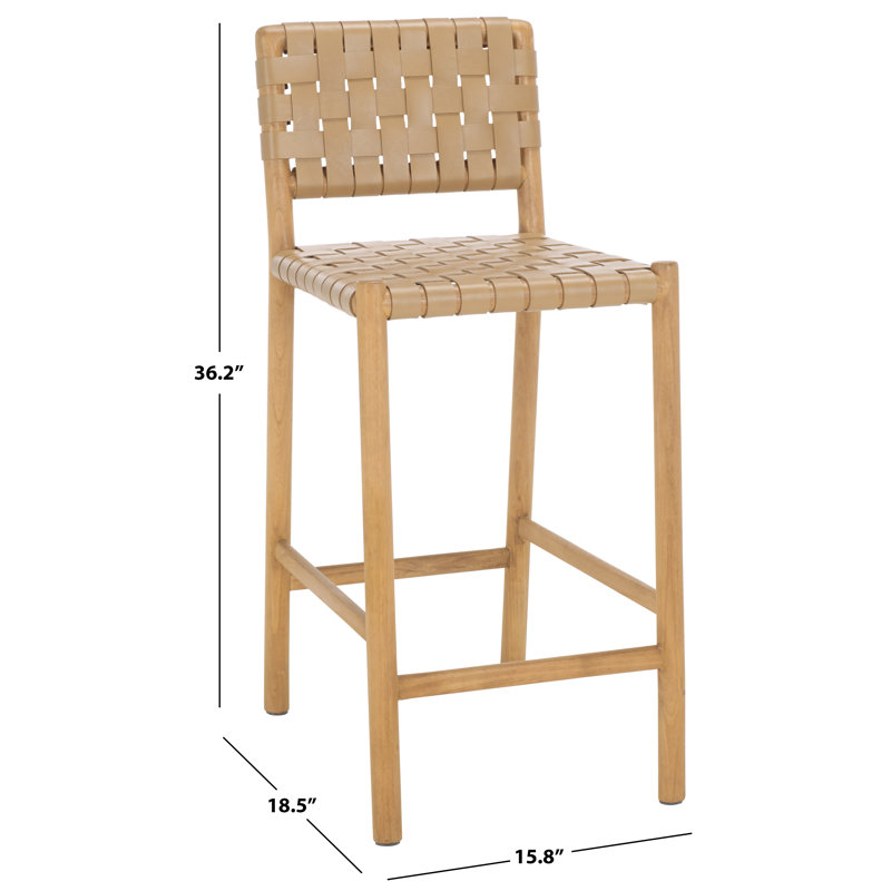 Tabouret de comptoir Jeremiah, Tanné, Naturel