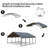 Heavy Duty Carport Shelter - Solution For Vehicles, Boats & Equipment - Durable, All-Weather, Quick Assembly - Spacious, Secure, Reinforced - Gray/White-124386564