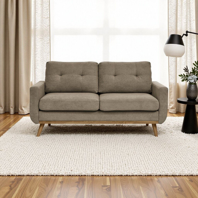Canapé rembourré 67,7 po Mid-Century, Chameau