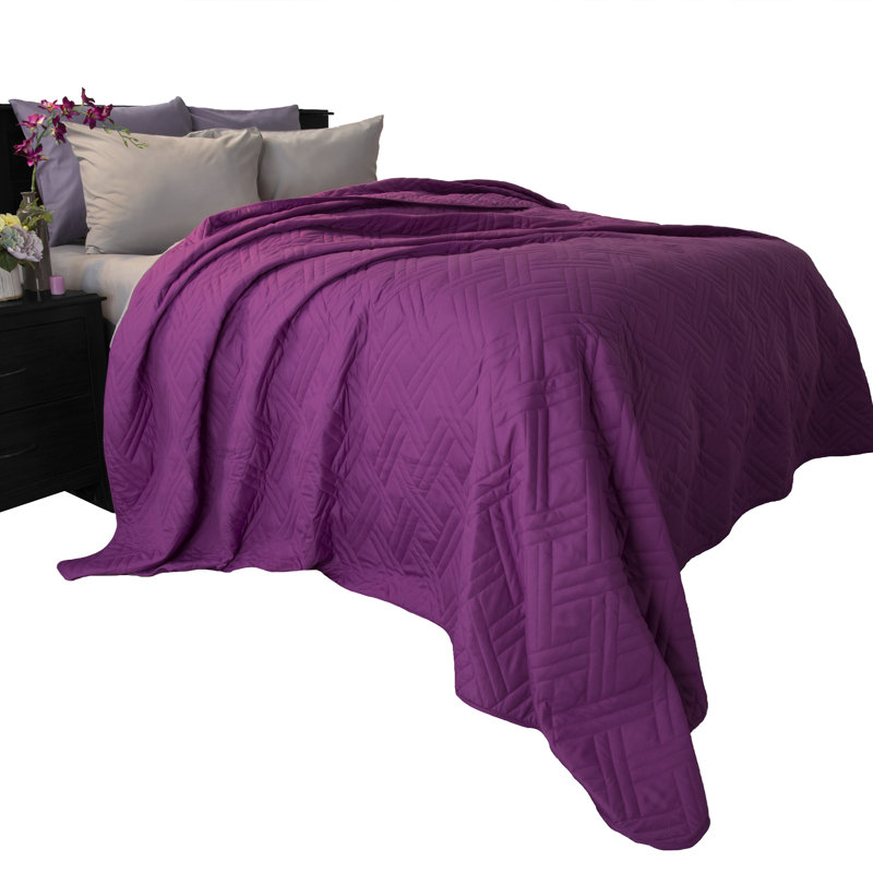 Couverture matelassée Summer, Mauve, Simple
