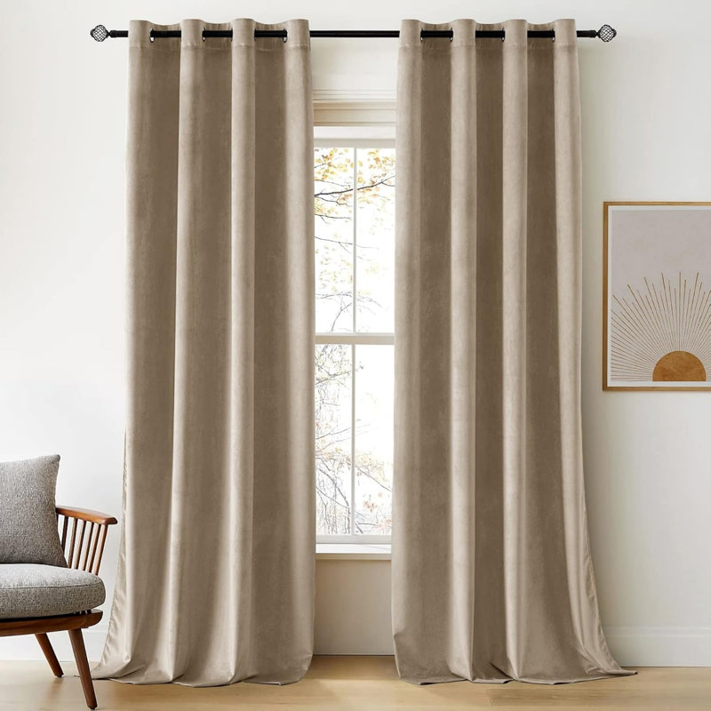 Velvet Room Darkening Curtain Panel Pair