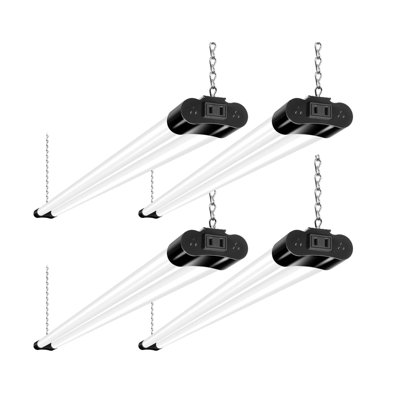 Éclairage de magasin à DEL pouvant être raccordé, 4 pi 42 W, 4 400 Lm, lumière du jour 5 000 K, avec prise, luminaire utilitaire, suspension ou fixation en surface