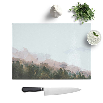 Tempered Glass Covered with Fog Chopping Board