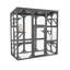 Grande cage à chat en bois pour chat avec plusieurs plates-formes, grande porte d'entrée, toit imperméable gris 60 po