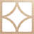 26"OD x 16 5/8"ID x 1/4"T Statesman Wood Fretwork Pierced Ceiling Medallion, Birch-63412335-63412349