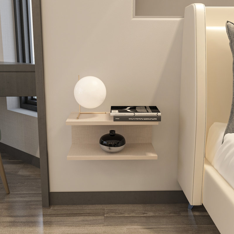 Daizah 45cm W Bedside Table, Cotton Beige