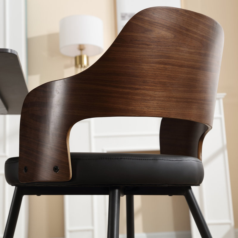Keana Arm Dining Chair, Black