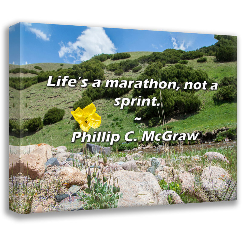 Phillip C. McGraw Citation: Life's a marathon, not a sprint., H 15 po x l 18 po