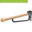 Horowitz Toilet Safety Bar, Foldable Toilet Grab Bar, Wall Mounted Wooden Handicap Grab Bar For Bathroom. Non-Slip And Waterproof Comfty Grip Bar For Disabled Elderly Pregnant, 1PCS