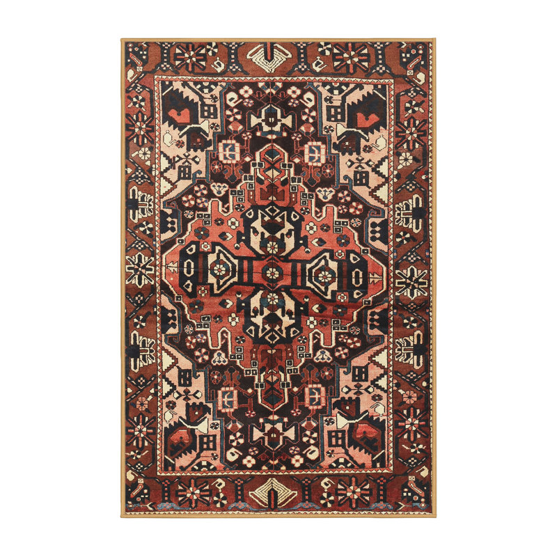 Tapis brun Southwestern, Rectangle 5 pi x 7 pi