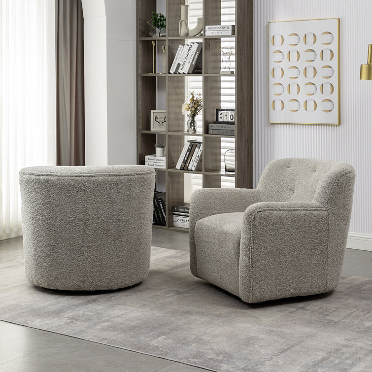 Bronder Chenille Swivel Accent Chair