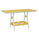 Berlin Gardens Harbor Regular Top With White Base Rectangular Bar Table