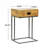 Table d'appoint en bois de manguier en forme de C-1271039485