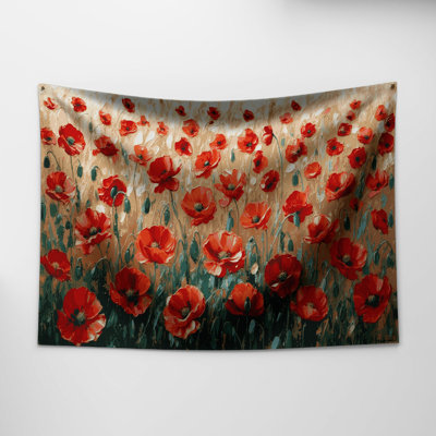 Tapisserie murale «Botanical Poppies»