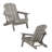 Oversize Folding Adirondack Chair (Grey) – Solid Hemlock Wood Patio Chair For Garden, Backyard & Pool Deck-461536753