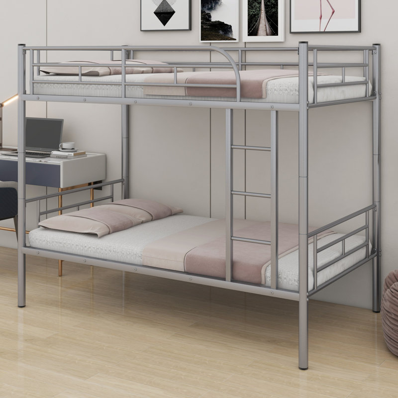Metal Bunk Bed, Silver