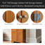 Armoire de rangement haute 72,4 "avec 8 portes et 4 tablettes, bibliothèque, salon, cuisine, salle à manger et armoire de rangement autoportante-258903695