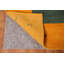 Tapis vert en laine à bordure Gabbeh 8 x 11